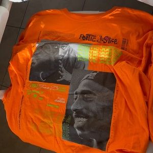Tupac bright orange long sleeve